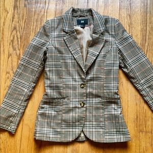 Tiny check tweed blazer